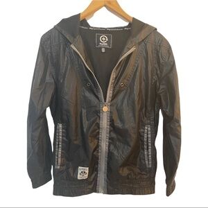 LRG Clothing & Equipment Hooded Jacket Black Gray Lightweight Outdoor‎ Size M